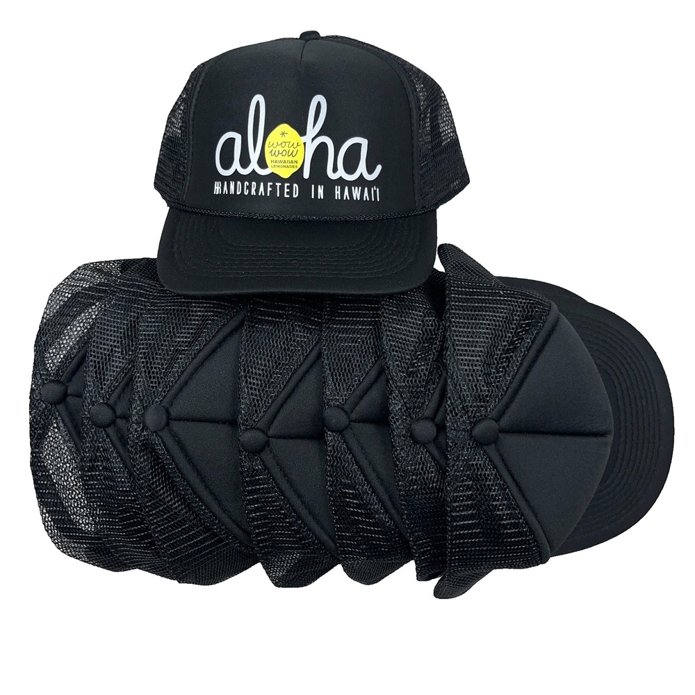 Trucker Hat Lot Cap Snapback Mesh Back Vintage Retro Deadstock Aloha Lemonade